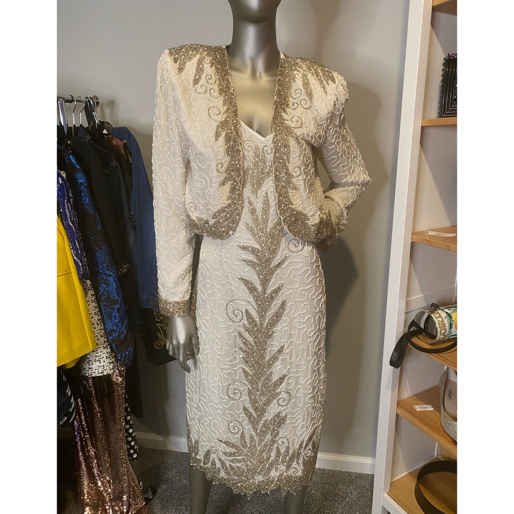 Vintage Beaded 2pc dress